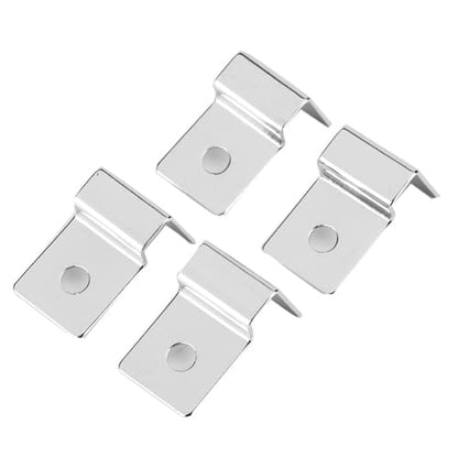 8 Pcs Stainless Steel Aquarium Glass Cover Clips Fish Tank Support Bracket with Plugs Universal Fit Hood Fastener(6mm) - size: 6mm
