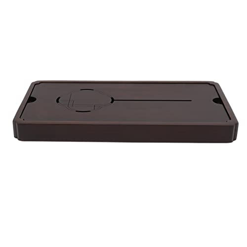 Water Storage Tea Tray, Chinese Drinks Drainage Box Decorative Household Tea Serving Board Large Capacity Detachable Teaware for Kitchen Cafe Office (S)