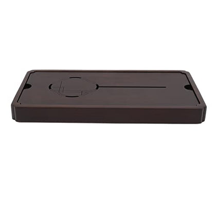 Water Storage Tea Tray, Chinese Drinks Drainage Box Decorative Household Tea Serving Board Large Capacity Detachable Teaware for Kitchen Cafe Office (S)