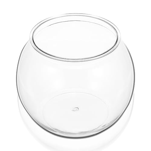 Plastic Fish Bowls, Round Plastic Fish Tank 2 Gallon Aquarium Hydroponic Planter Floral Container for Prizes, Party, Table Centerpiece Home Decor