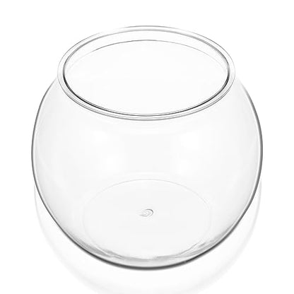 Plastic Fish Bowls, Round Plastic Fish Tank 2 Gallon Aquarium Hydroponic Planter Floral Container for Prizes, Party, Table Centerpiece Home Decor