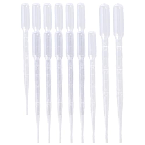 50Pcs 3ML Plastic Dropper Liquid Dropper Tool Clear Long Refillable White Essential Oil Laboratory Calibrated Eye Container Pipettes for Essential Oils Liquids Resin Activities Accessories - size: 6.3x0.51 inch(16x1.3cm)