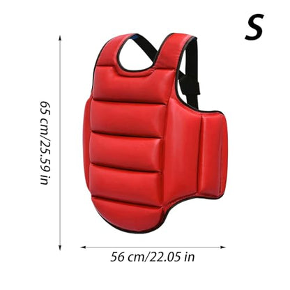 Boxing Chest Protector Kickboxing Belly Protector Guard | Body Protection Pad Breathable for Sparring Training Combat Sports Competition - size: Small