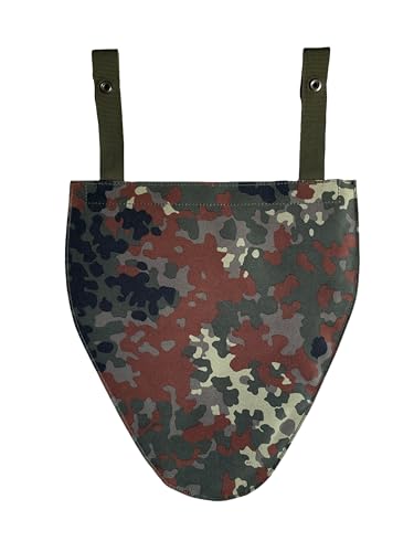 Tactical Molle Groin Protector, Detachable 800D Nylon Soft EVA for Airsoft - color: Flecktarn
