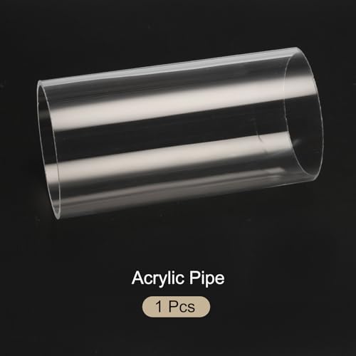 6" Clear Plastic Rigid Pipe 74mm ID x 80mm OD (2.9" ID x 3.125" OD) Acrylic Round Tubing, [for Plumbing, Hydraulics, Aquarium] - size: 2.9" x 3.125"