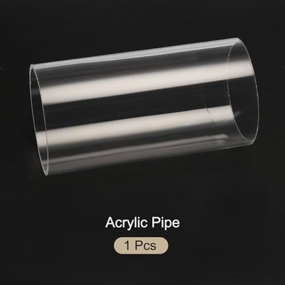 6" Clear Plastic Rigid Pipe 74mm ID x 80mm OD (2.9" ID x 3.125" OD) Acrylic Round Tubing, [for Plumbing, Hydraulics, Aquarium] - size: 2.9" x 3.125"