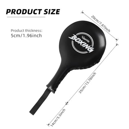 2 Pack Boxing Target Paddles for Taekwondo,MMA,Martial Arts | Kickboxing Striking Target Pads,Punching Kick Pads,Training Paddles - color: Black