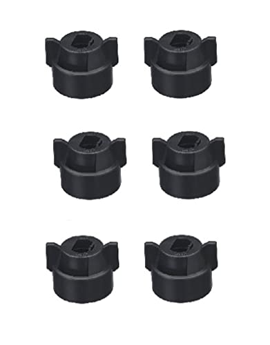 Pack of 6 - Quick TeeJet Black Nylon Cap For TP, XR, DG, OC, Turbo & AIXR Tips CP25611-1-NY