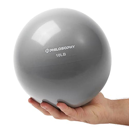 Philosophy Gym Toning Ball - Soft Weighted Mini Medicine Ball - style: 10 LB
