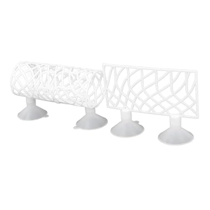 Betta Fish Toys, Betta Fish Tank Accessories Decorations, Betta Tunnel Swim Tube Soft Edged Betta Hammock Bed Shrimp Guppies Hideout Betta Shelter Toys with Suction Cup(White)