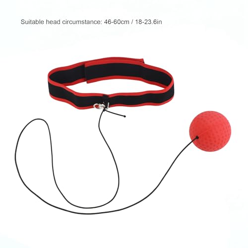 Boxing Reflex Ball, Training Reflex Ball with Adjustable Headband Boxing Gear Training Equipment for Hand Eye Coordination Punching Speed (E305-H01)