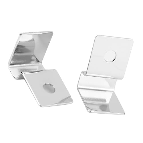Bewinner Aquarium Lid Clips for 5mm Glass, Stainless Steel Fish Tank Cover Clips with Silicone Pads, Secure Glass Cover Holder Support Bracket