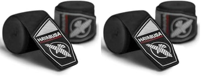 Hayabusa 4.0 Perfect Stretch Boxing Hand Wraps | Boxing Hand Wraps, Boxing Wraps, Muay Thai Hand Wraps, Wrist Wraps Boxing, Hand Wraps for Boxing Gloves, 180 Inch Hand Wraps - color: Black, size: 180" (Pack of 2)