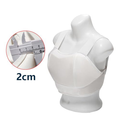 Women's Chest Protector Karate, Women Ribs Protector Taekwondo White Soft Shell - size: Small