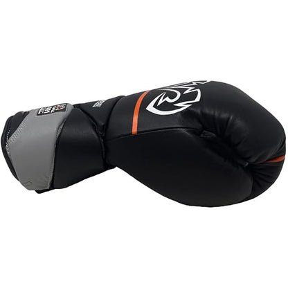 RIVAL Boxing RS1 Pro Sparring Gloves, 20th Anniversary Edition, Dynamic X-Shaped Lacing System with a 15 Degree Angled Lace Track - color: Black, size: 14 oz.