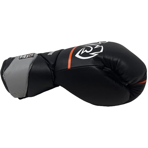 RIVAL Boxing RS1 Pro Sparring Gloves, 20th Anniversary Edition, Dynamic X-Shaped Lacing System with a 15 Degree Angled Lace Track - color: Black, size: 16 oz.