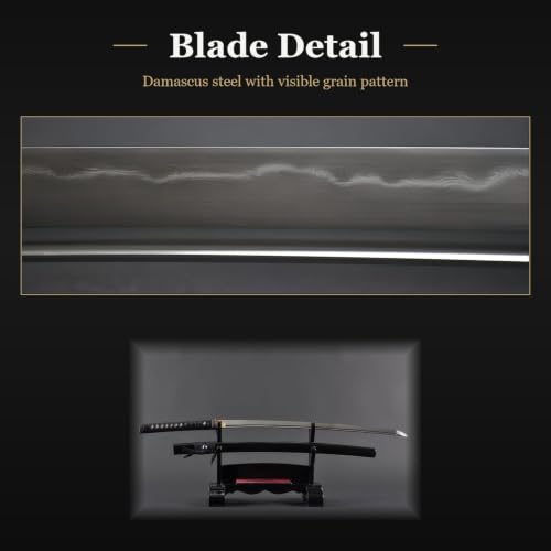 Hand Forged 1045 Heat-Tempered Katana, Full Tang Sword - color: Bamboo