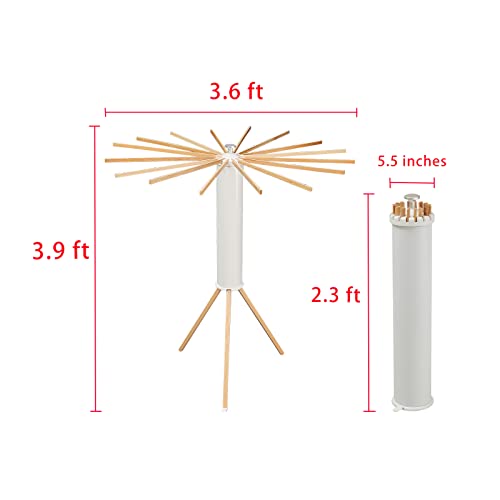 JOOM Clothes Drying Rack, Clothing Stand, Foldable Laundry Drying Rack - color: Wooden Tripod, size: Standard