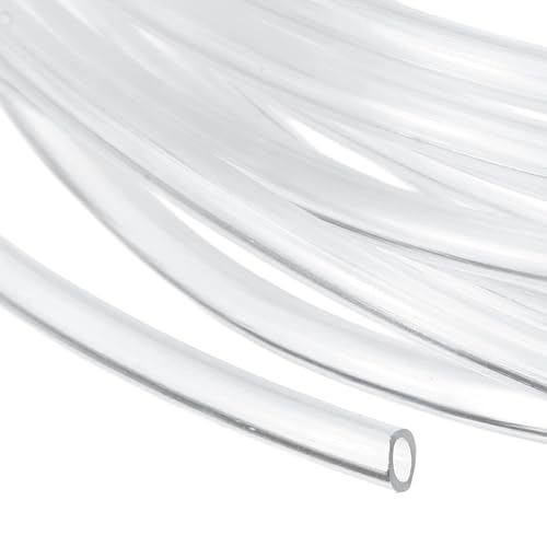 uxcell Clear PVC Tubing, 1.5mm ID x 2.5mm OD - 15ft PVC Tube Lightweight Vinyl Hose, Transparent Flexible Plastic Water Tubing for Air Oil Water Transfer Aquarium Irrigation - size: 1.5mm ID x 2.5mm OD
