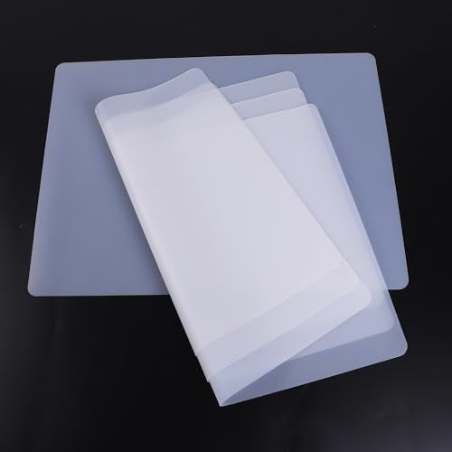 Clear Silicone Crafts Mats: Translucent Non-slip Silicone Jewelry Sheet 11.8×15.75In - Heat Resistant Countertop Liner for Epoxy Resin Glitter Slime DIY Nail Art (4 Pack) - color: Translucent(4pcs), size: 11.8"W x 15.75"L