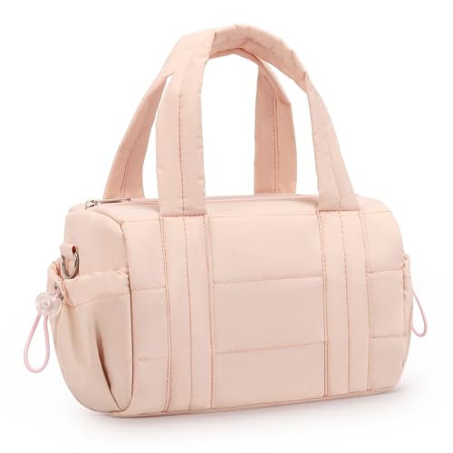 Mini Gym Bag for Women Sports Duffel Bag Cute Pilates Bag Pink | 8L Lightweight Yoga Mat Bag w/Wet Pocket Cute Carry On Sports Bag Water Resistant for Dance Pilates Ballet Swimming - color: Pink, size: 8L Small