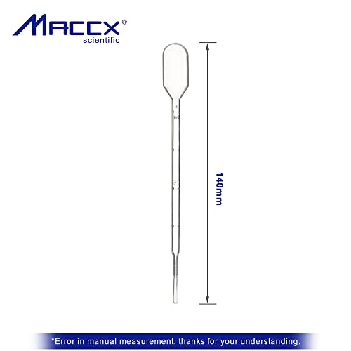 100pcs Sterile Transfer Pipettes, Vol. 3ml, 1ml Graduated, 140mm Long, Essential Oils Pipettes, Low-Density Polyethylene Material, Individual Peel-Pack, TPP3140-100 - style: Vol.3ml