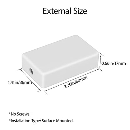Project Box 5 Pieces ABS Plastic Electrical Project Case Small Junction Box for Electronics White 2.36 x 1.42 x 0.67 inch (60 x 36 x 17 mm) - color: 5 pieces, size: 2.36"x 1.42"x 0.67"