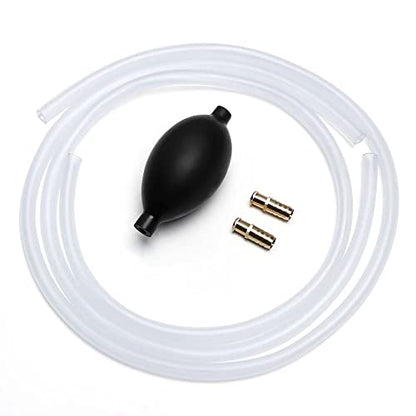 Manual Liquids Transfer Pump Kit, Hand Siphon Pump with 2 Durable PVC Hoses, Fuel Transfer Pump for Gasoline, Oil, Water, Diesel, Gas, Fluid(1M) - size: 1M