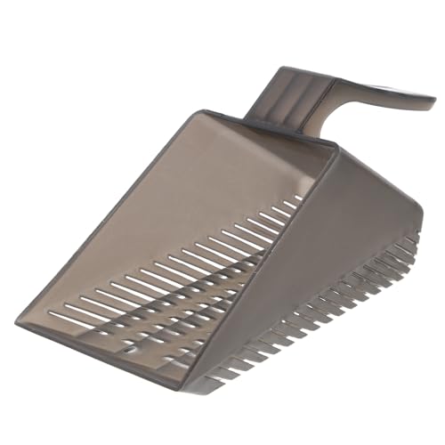 KALLORY Aquarium Gravel Shovel Fish Tank Cleaner Sand Scoop Tea Color Plastic Gravel Cleaning Tool for Home Fish Tank Maintenance and Substrate Removal
