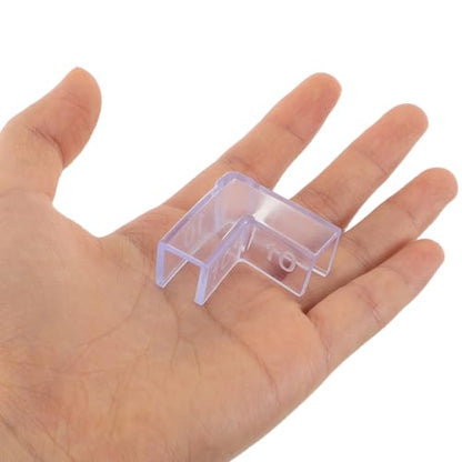 25pcs Aquarium Corner Guards for 10mm Glass Tank Plastic Edge Protectors with 90 Degree L-Shaped Design for Safety and Fish Tank Glass Edge Protection