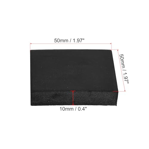 PATIKIL Rubber Anti-Vibration Pads, 8 Pcs Square Vibration Isolation Mats 2" x 2" x 0.4" for HVAC Air Conditioner Air Compressor Washer Dryer, Black - size: 2" x 2" x 0.4"