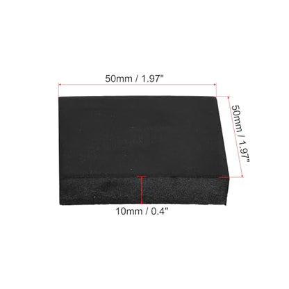 PATIKIL Rubber Anti-Vibration Pads, 8 Pcs Square Vibration Isolation Mats 2" x 2" x 0.4" for HVAC Air Conditioner Air Compressor Washer Dryer, Black - size: 2" x 2" x 0.4"
