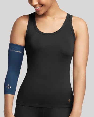 Tommie Copper BetterICE Elbow Wrap Cold Compression for Muscle Pain & Joint Soreness, Soft Flexible Gel, No Messy Leaks, Comfortable Fit - Medium, Dark Navy - size: M