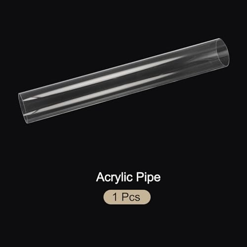 18" Clear Plastic Rigid Pipe 61mm ID x 65mm OD (2 3/8" ID x 2 9/16" OD) Acrylic Round Tubing, [for Plumbing, Hydraulics, Aquarium] - size: 2 3/8" x 2 9/16"