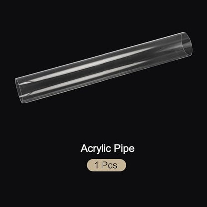 18" Clear Plastic Rigid Pipe 61mm ID x 65mm OD (2 3/8" ID x 2 9/16" OD) Acrylic Round Tubing, [for Plumbing, Hydraulics, Aquarium] - size: 2 3/8" x 2 9/16"