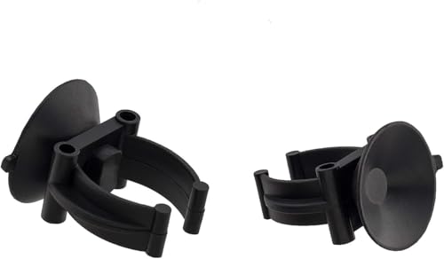10Pcs Aquarium Suction Cup Clips, 18-22mm, Black, Universal Fish Tank Holders for Heaters, Pumps, Filters and Hood