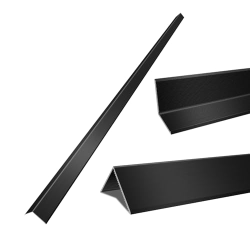 Aluminum Alloy Metal Corner Protector 10PCS Wall Corner Protector 1.6x1.6x48 inches Corner Guards Decoration for Walls Black Color Pack of 10 Corner Guards 19Ga Thickness - size: 1.6x1.6x48 inch