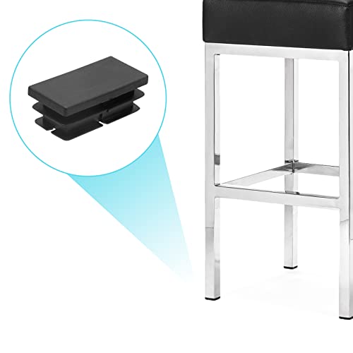 Piutouyar Rectangular Tubing End Caps, Plastic Plug Insert, Black End Cap for Tube Hole Insert, Fences, Furniture Non-Slip Protection (40mm x 20mm / 1.57 Inch x 0.79 Inch),20Pcs - size: 40 x 20mm / 1.6 x 0.8"-20Pcs