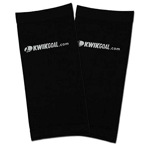 Kwik Goal Shin Guard Compression Sleeves - color: Black, size: Adult
