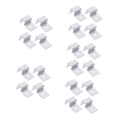 SaditY 20 Pcs Support Frame Rimless Tank Cover Clips Fish Tank Glass Cover Clip Fish Tank lid Holder Glass Holder Sturdy Aquarium Cover Rack Acrylic Support Bracket Stainless Steel
