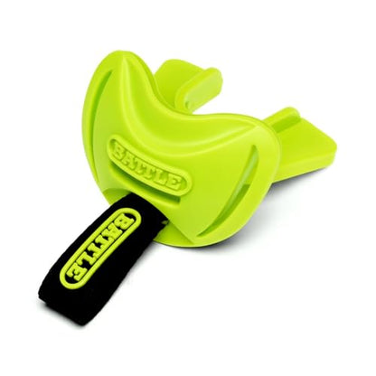 Battle Sports Speedtab F7 Football Mouthguard, No Boiling Required, Braces Compatible, Pull Tab Design (Neon Yellow/Black) - color: Neon Yellow/Black