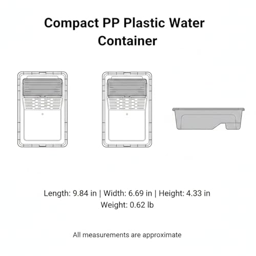 Compact PP Plastic Storage Container with Integrated Raised Platform - Small Indoor Organizer Box, Blue
