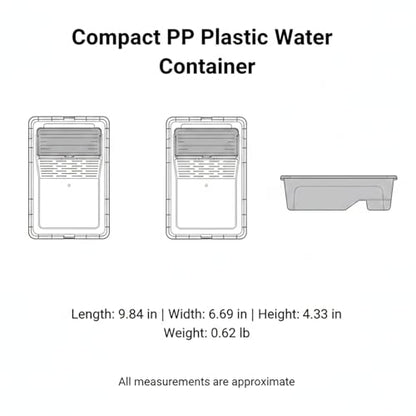 Compact PP Plastic Storage Container with Integrated Raised Platform - Small Indoor Organizer Box, Blue