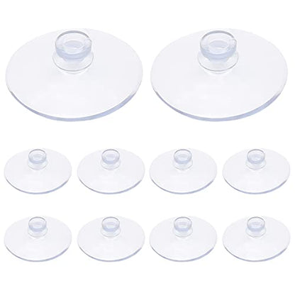 Litoexpe 10 Pieces Clear Suction Cups Without Hooks Without Holes, Small Professional Strength Sucker Pads for Home Decoration and Organization, 1.2 Inch - size: 1.2 Inch