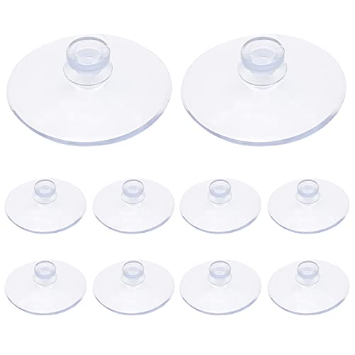 Litoexpe 10 Pieces Clear Suction Cups Without Hooks Without Holes, Small Professional Strength Sucker Pads for Home Decoration and Organization, 1.2 Inch - size: 1.2 Inch