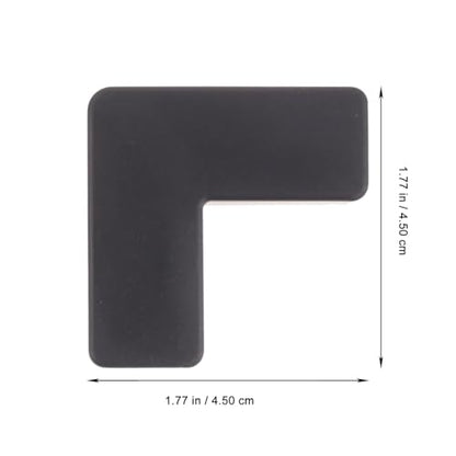 6pcs Silicone Fish Tank Corner Protectors, Soft Right-Angle Bumpers for Aquarium and Pet Carrier, Black Medium Size Safety Guards for Desk and Furniture Edge Proofing