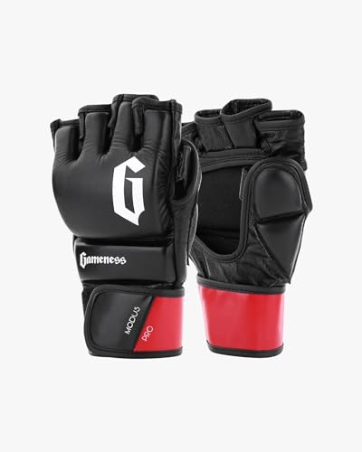 Gameness Pro Training Gloves - color: White/Black/Red, size: Small
