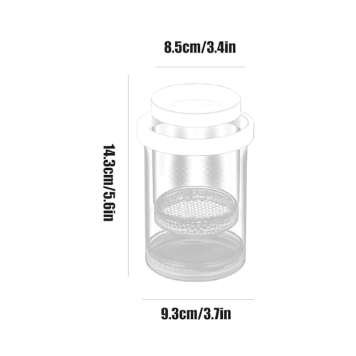 Fish Breeder Box - Clear Acrylic, Strong Suction Cups, V-Grate, Safe Fry Hatching Tank Guppy, Protects Fish, Betta Shrimp Isolation Space, Aquatic Separator Nursery | for Aquarium - color: White