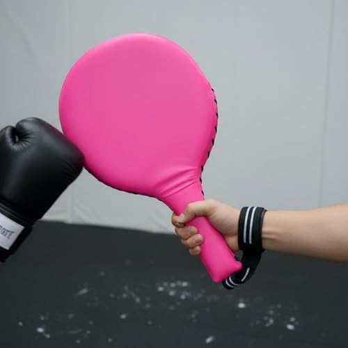 Arts Target Kick Training Paddle Striking Sports Gear Shock Absorbing Reaction Pad PU Leather Lightweight Suitable for Beginner Adult Classes, Black