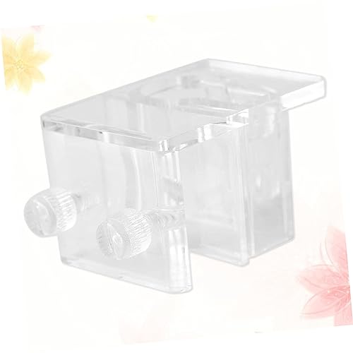 BESPORTBLE 3pcs Fish Tank Water Holder Clamp Aquarium Fixed Clip Acrylic Screw Adjustment 6x3.5x4cm
